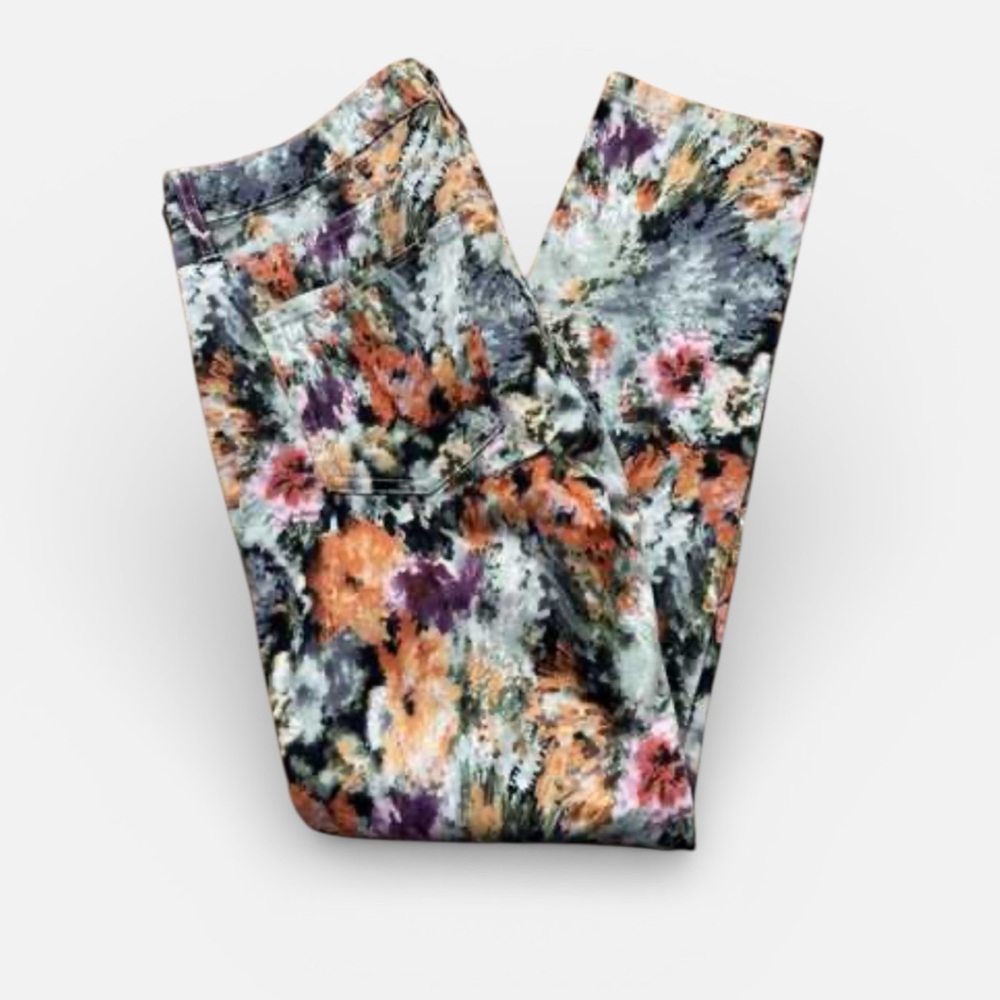 Philosophy Republic Clothing Skinny jeans Pants brush geo Floral Design Sz 2 - Picture 3 of 6